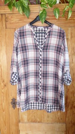 warme Long Bluse Tunika ideal zu Leggins Gr L edc