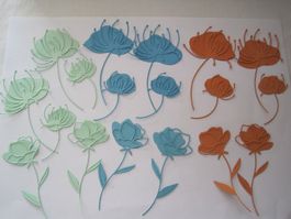 Stanz-Papier Motive  Blumen