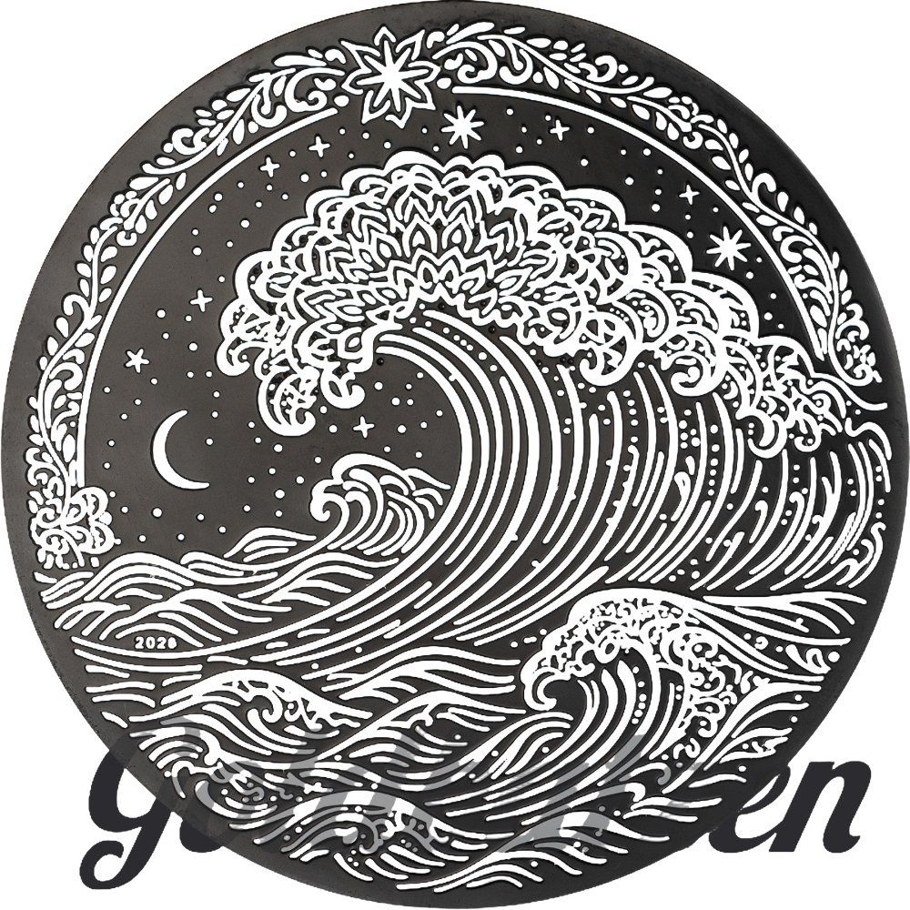 Alle Münzen: Cook Islands Wave 1 Oz 2026 – Neu und originalverpackt aus Liestal von Goldbatzen