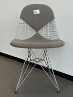 Vitra Eames Wire Chair DKR, Chrom mit Sitzkissen Grau
