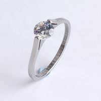 Ring Edelstahl Zirkonia Grösse 53 neu