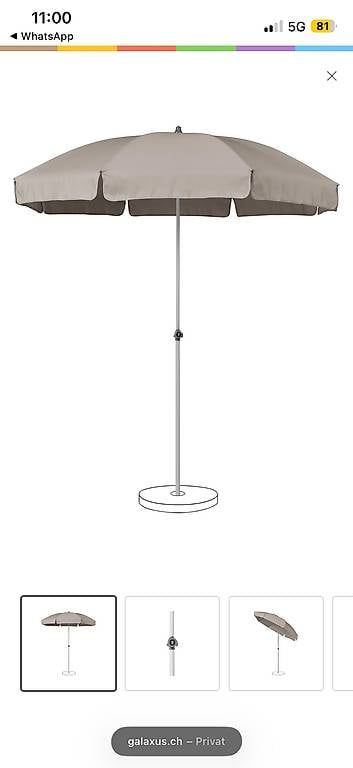 Glatz Ombrelloni: Sonnenschirm Suncomfort Glatz 180cm – Nuovo e nell'imballaggio originale da Dübendorf venduto da helenlisa