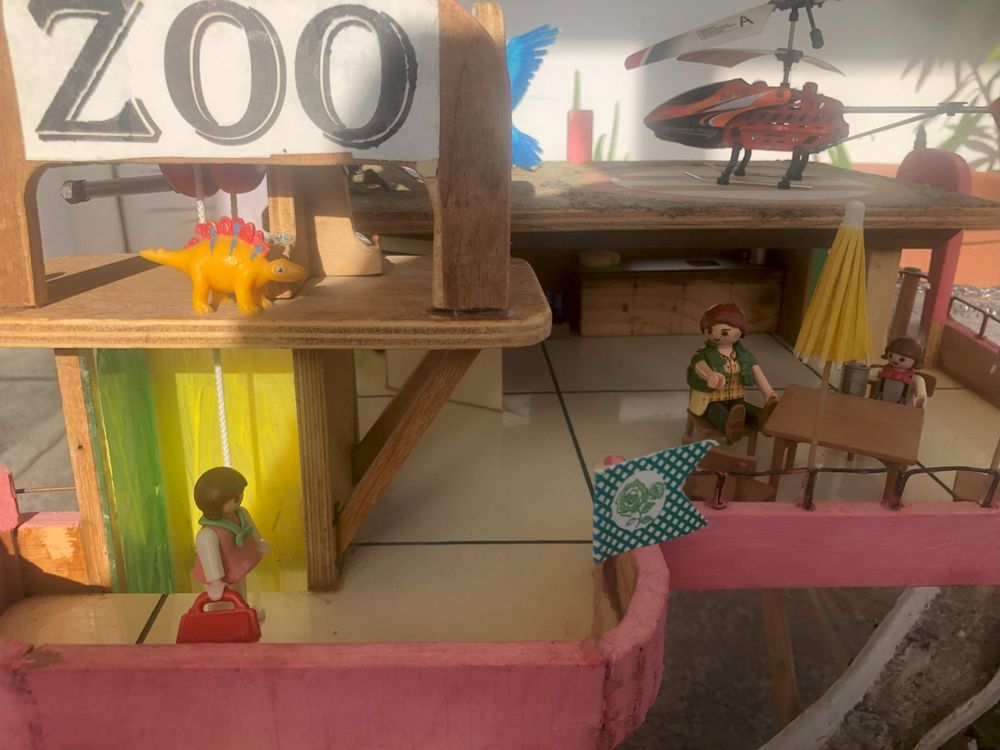 Zoo Eigenkreation Tierpark aus Holz mit viele Tiere+Figuren | Kaufen ...