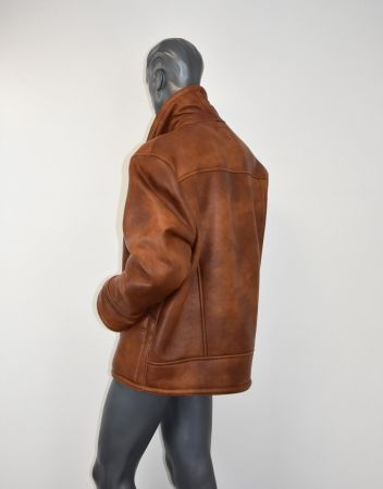 Herren Jacke Made in Italy /KunstLeder/braun /NEU/Gr.M-L