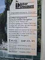 Tageskarte Schiffahrt
