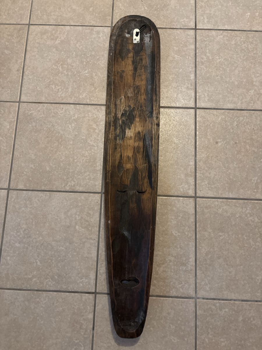 Arte internazionale: Geschnitzte Holzmaske mit Metallapplikationen – Usato da Mollis venduto da mabu1993 2