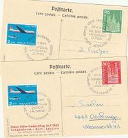 2x Jubiläumsflüge "50 Jahre Schweizer Luftpost", 30.4.1969