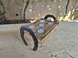 Portacandele in legno, 5 posti