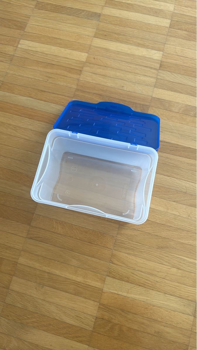 Contenitori & Simili: Aufbewahrungsbox transparent mit blauem Deckel – Usato da Zürich venduto da Hugsy30