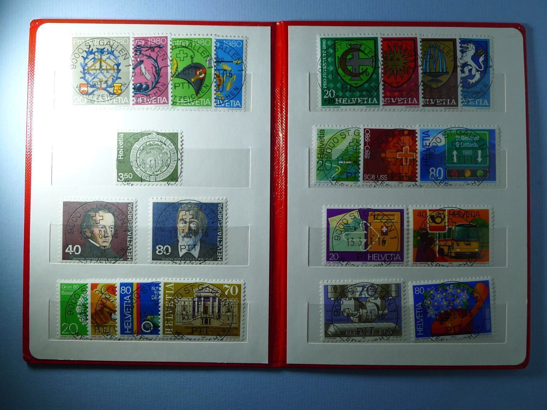 Alle Briefmarken: 1980 Schweizer Postmarken mit Vollstempel – Gebraucht aus Dagmersellen von sli72