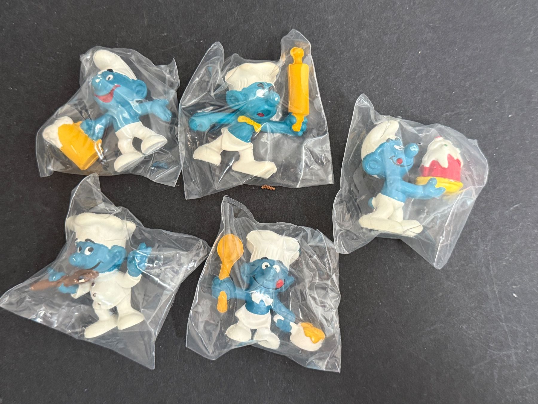 Schleich Figuren: 5 tolle Peyo Schlümpfe Schlumpf Koch Bäcker – Gebraucht aus Ennetbaden von mapa05