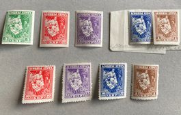 Weissrussland, unveröffentlichte Ausgaben (1920), 9 Werte *