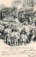Le cortege du festival vaudois 1903 figurants vigne