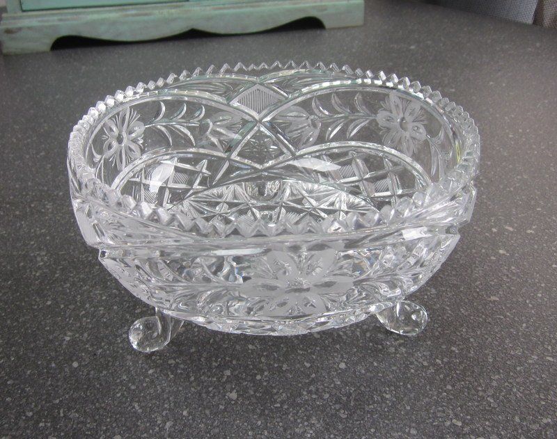 BOW Cristalica Konfektschale 11cm - Handgeschliffene Kristallglasschale Aus 24% Bleikristall