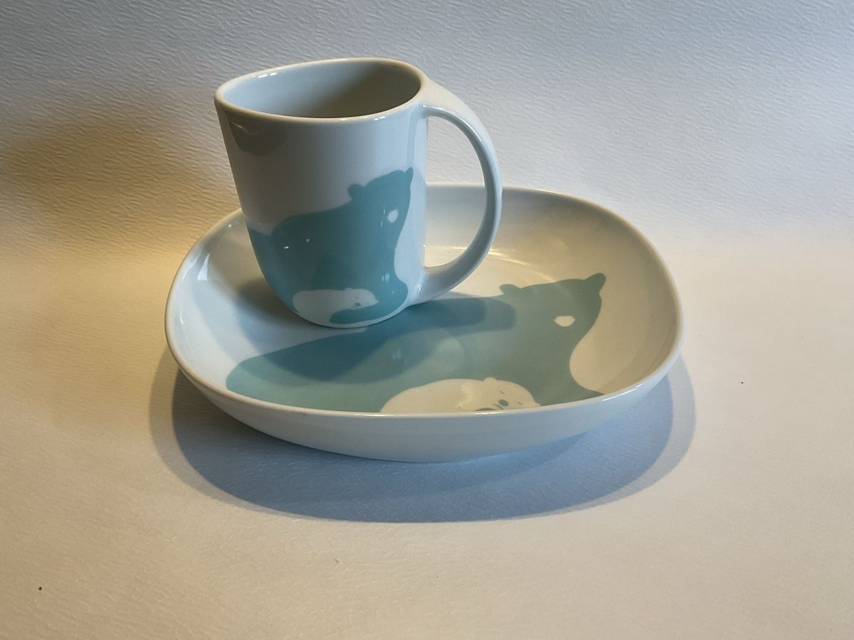 Set di piatti: *** Hübscher Kinderteller mit Tasse *** Keramik *** – Usato da zürich venduto da ce_sisi