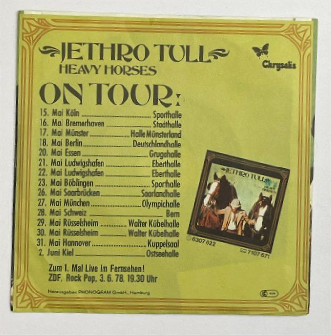 Dischi in vinile: Single: JETHRO TULL - Moths (Prog Rock) – Usato da Frenkendorf venduto da Yard-Sale-2000 1