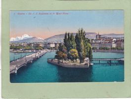 Genève Ile J.J. Rousseau 1923