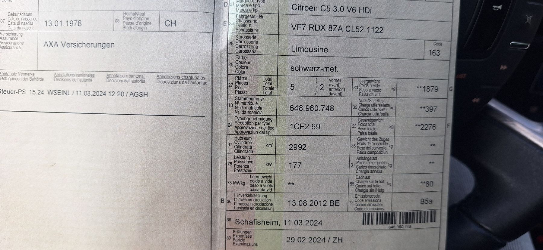 Citroën Automobili: Citroen c5 3.0 hdi – Nuovo (secondo la descrizione) da Muri AG venduto da Misini1973 7