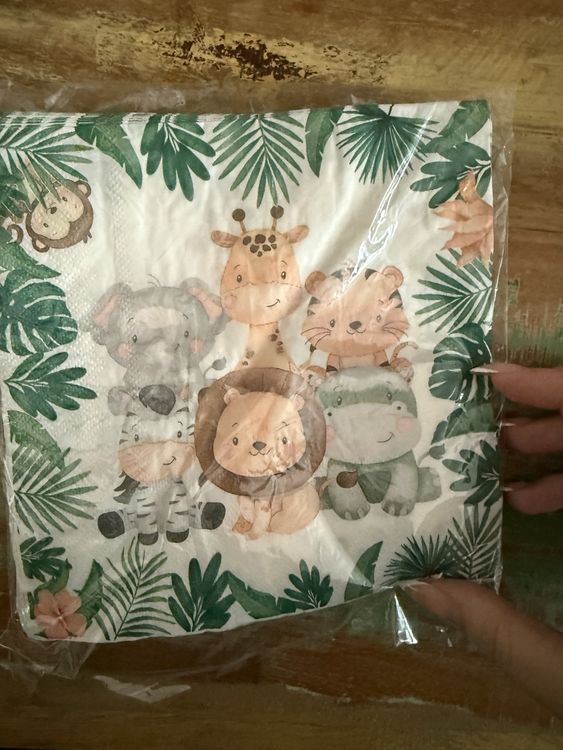 Dschungel Tiere Party Servietten 16 Stück – Lustige Motive Für Kindergeburtstag & Safari-Party