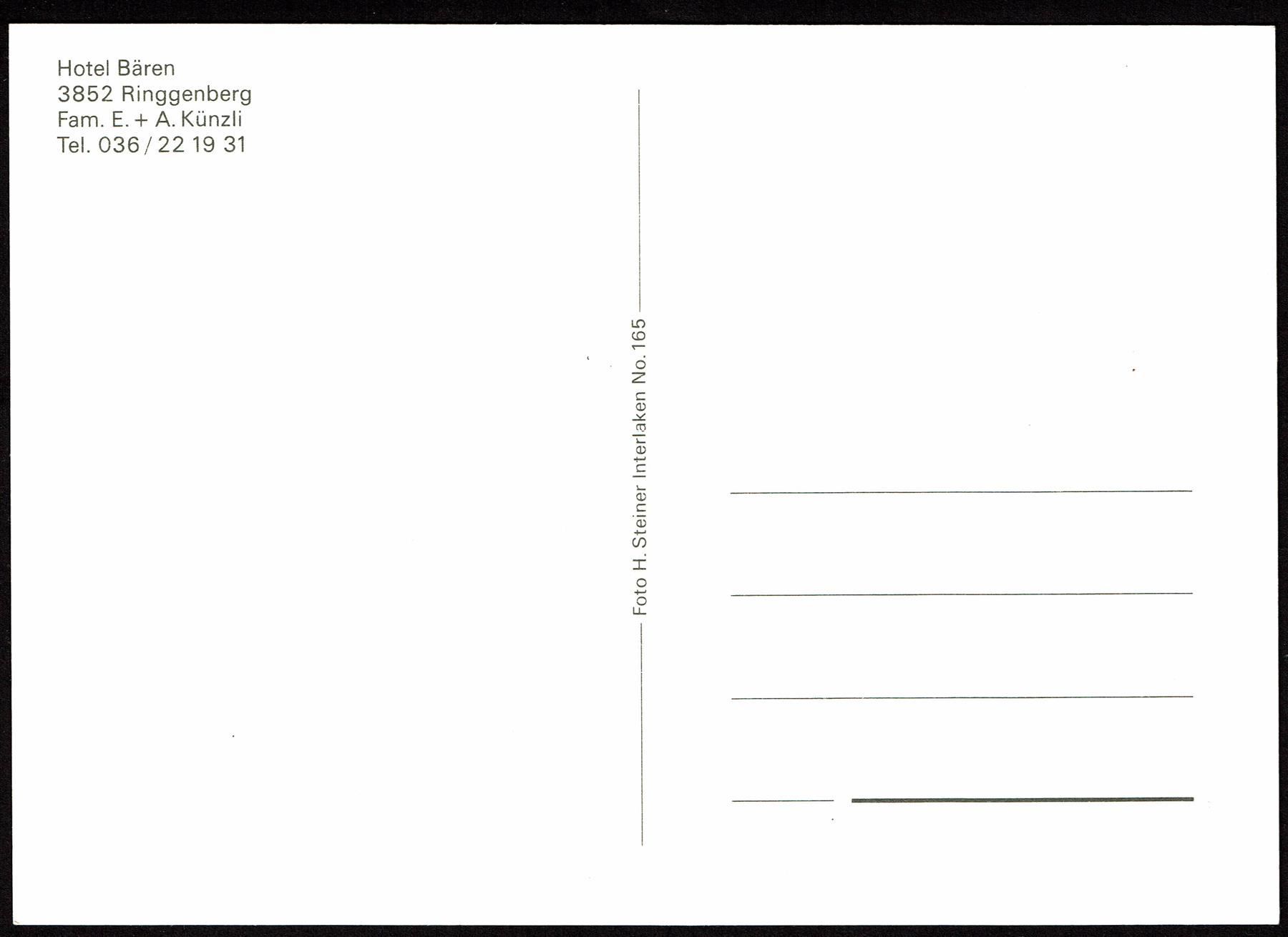 Cartoline postali: AK Hotel Bären Ringgenberg – Usato da Basel venduto da Falconis 1