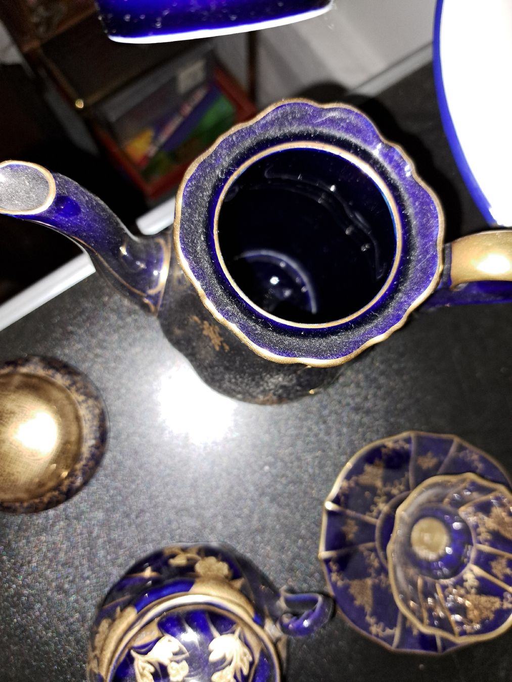 Set di piatti: Kobalt Echt Gold Dekor Geschirr  – Usato da Kölliken venduto da Upcycling-by-Mc-TAM 5