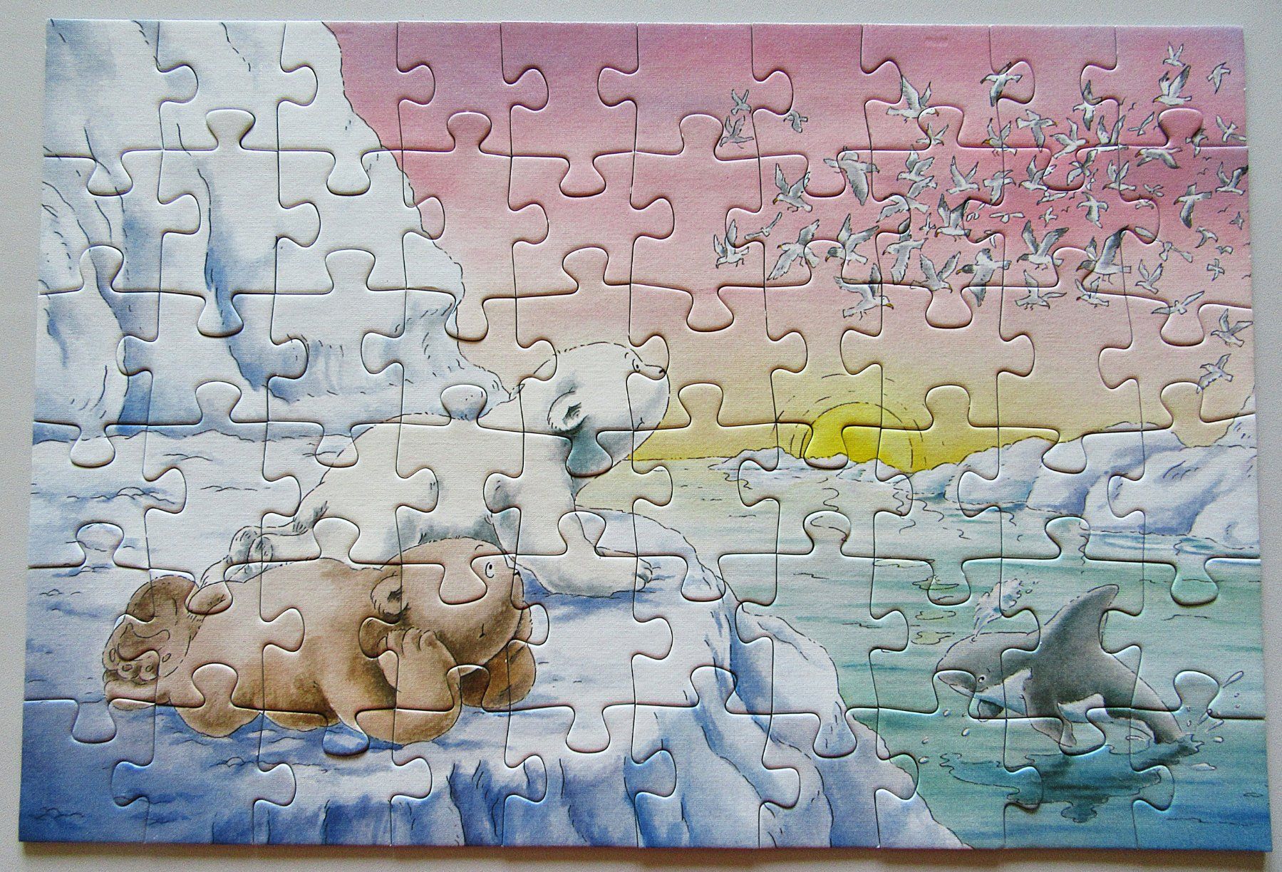 Puzzle: Schmidt Puzzle - 60 Teile - Der kleine Eisbär Abendstimmung – Usato da Auenstein venduto da Padabimbim 1