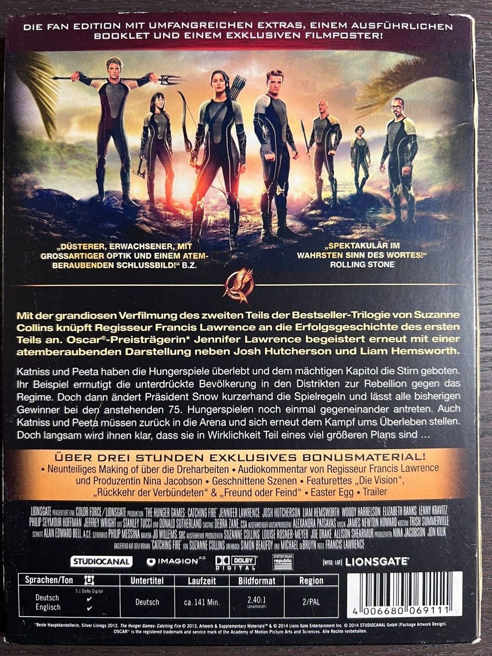 Tutti i DVDs: Die Tribute von Panem - Catching Fire – Usato da Zürich venduto da FilmFreunde 1