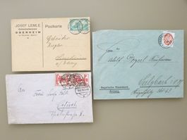 DEUTSCHES REICH  - Lot: 3 alte Belege ab 1919