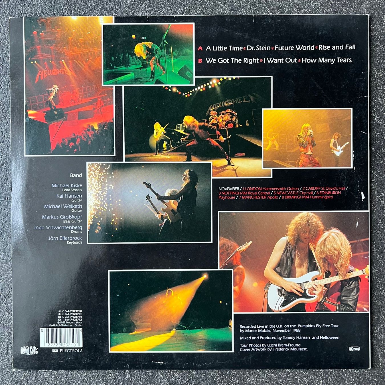 Dischi in vinile: HELLOWEEN original Autogramm Picture Disc "Live in the UK" – Usato da Guntershausen venduto da sign4me 3