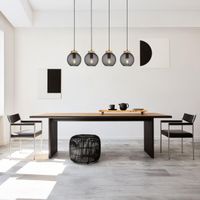 Pendelleuchte, Schwarz, 95 cm x 20 cm