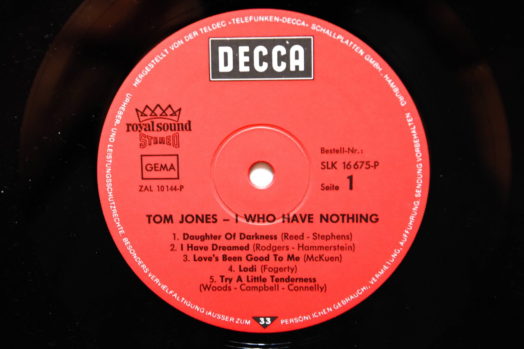 Schallplatten: Tom Jones - I Who Have Nothing – Gebraucht aus Belmont-sur-Yverdon von ag97 2