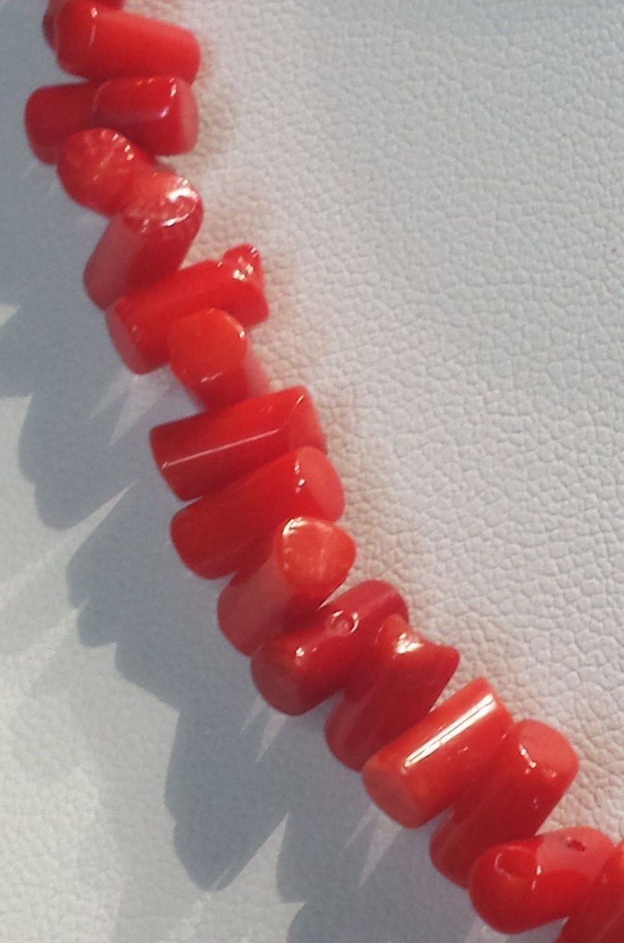 Catenine: Korallen Kette Collier Bambuskoralle – Usato da Matten b. Interl venduto da alleswasgutist 3