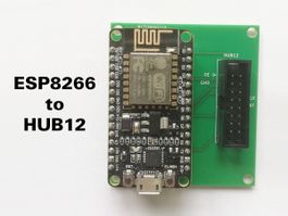 ESP8266 to HUB12, LED Matrix Display controller