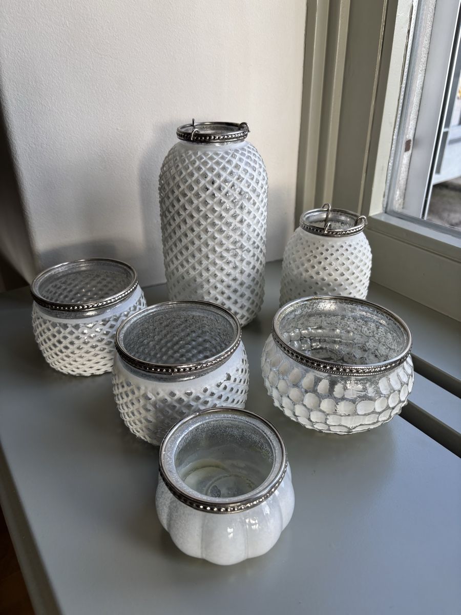 Portacandele: Kerzenständer 6er Set - Weiss – Usato da Teufen AR venduto da Alex2380