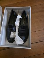 Tamaris Vegan Damen Loafer Gr. 39 – schwarz glänzend – neu