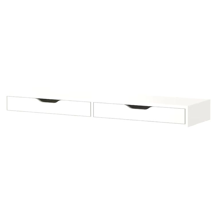 IKEA EKBY ALEX Regal mit Schubladen, weiss, 119x29 cm (Neu und ...