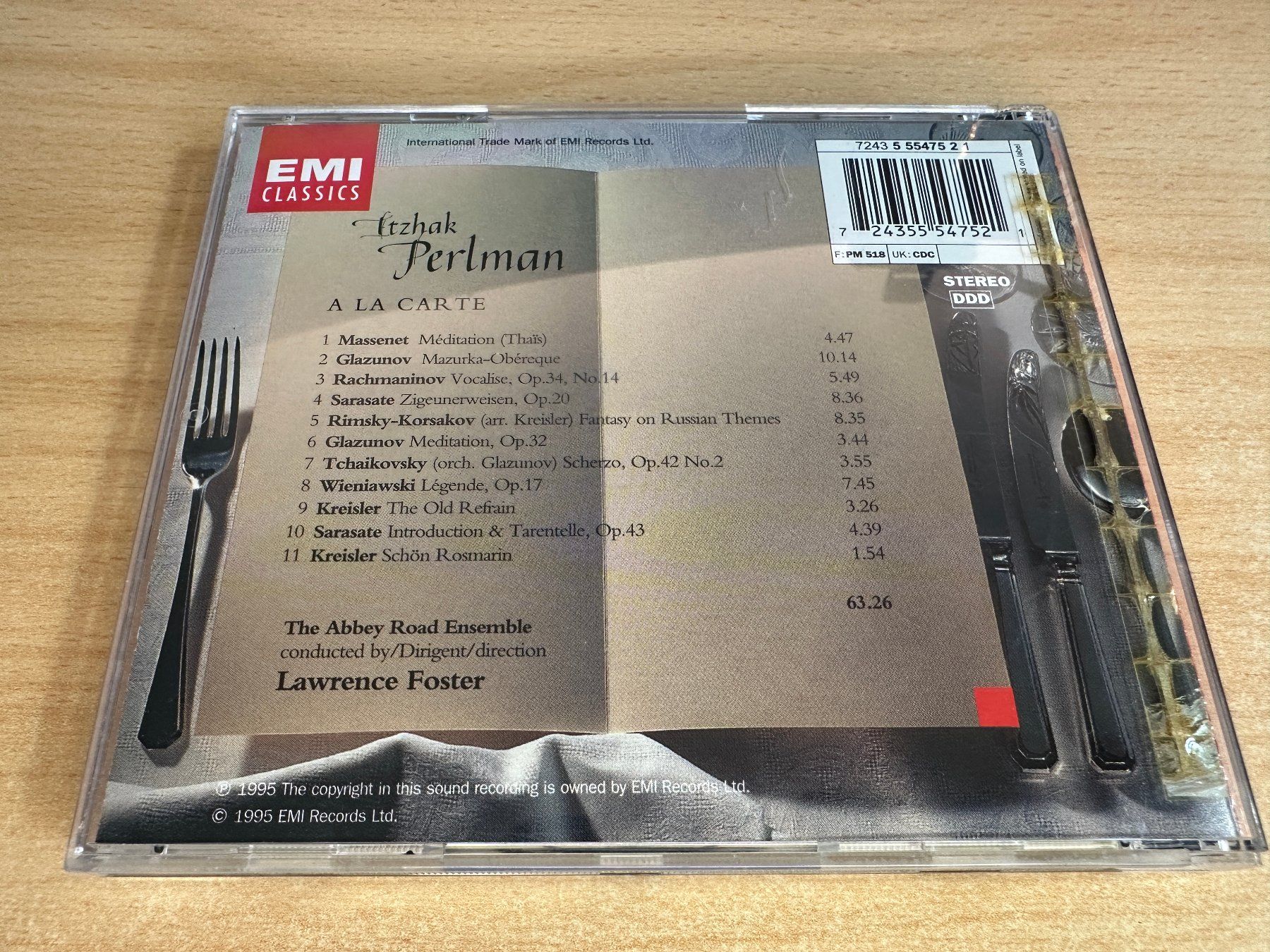 CD: T5 Itzhak Perlman – A La Carte – Usato da Rikon im Tösstal venduto da Alpenmutz 1