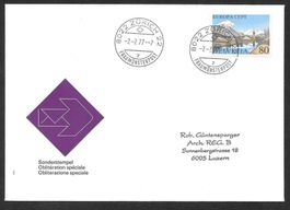 Sonderbrief Schnapszahl Zürich 7.7.77 7 Uhr