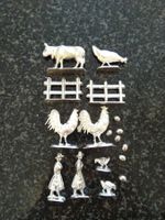 Bäuerin mit Tieren aus Schneiderformen