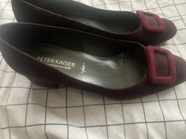 Peter Kaiser Schuhe Gr. 38.5 , dunkelviolett, Top Zustand!