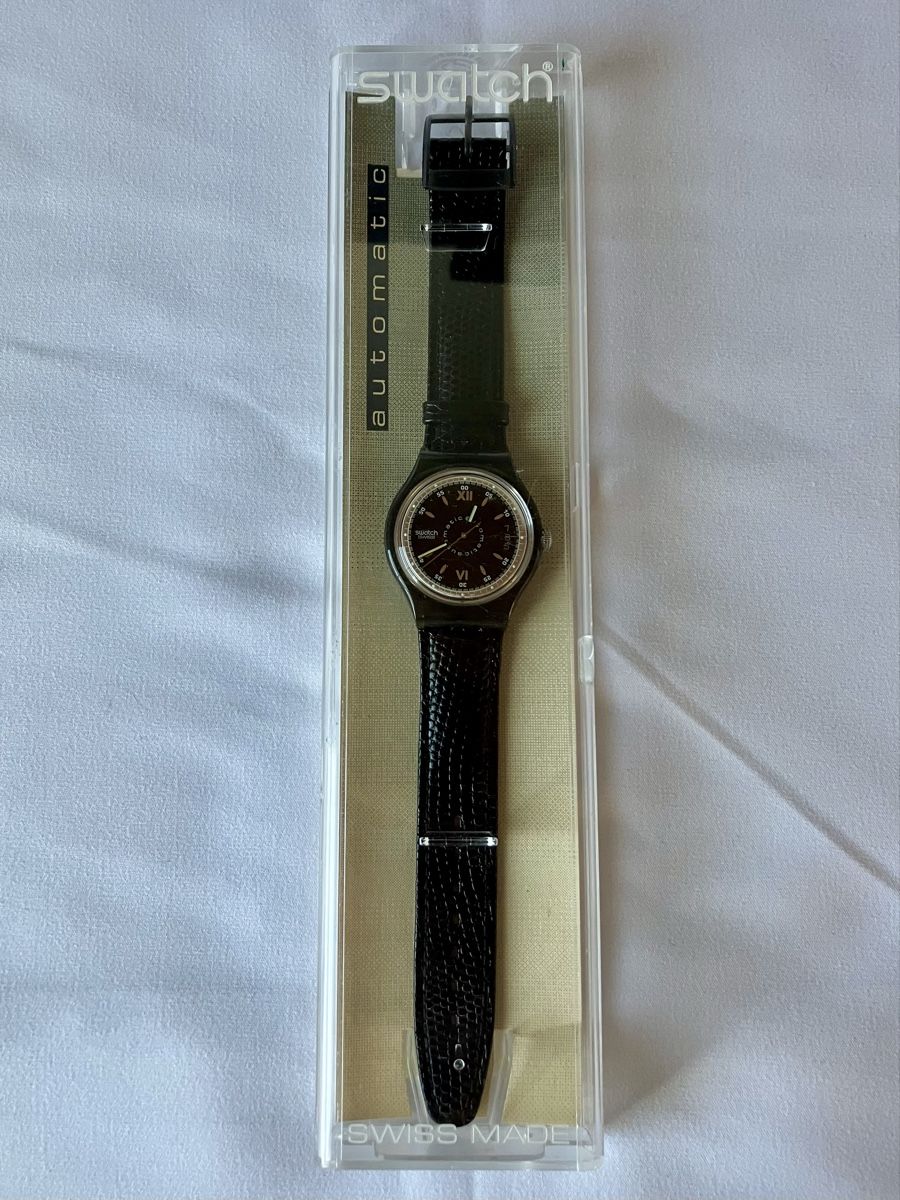 Swatch Uhren: Wunderschöne ungetragene Swatch Automatic, Fullset, 1992  – Neu und originalverpackt aus Andwil SG von Kaltbrunner 8