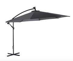 Sonnenschirm mit LED, 350 cm, anthrazit - Gratis Versand