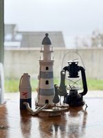 Maritime Deko Leuchtturm, Möwen, Boje, Lampe Gratis Versand