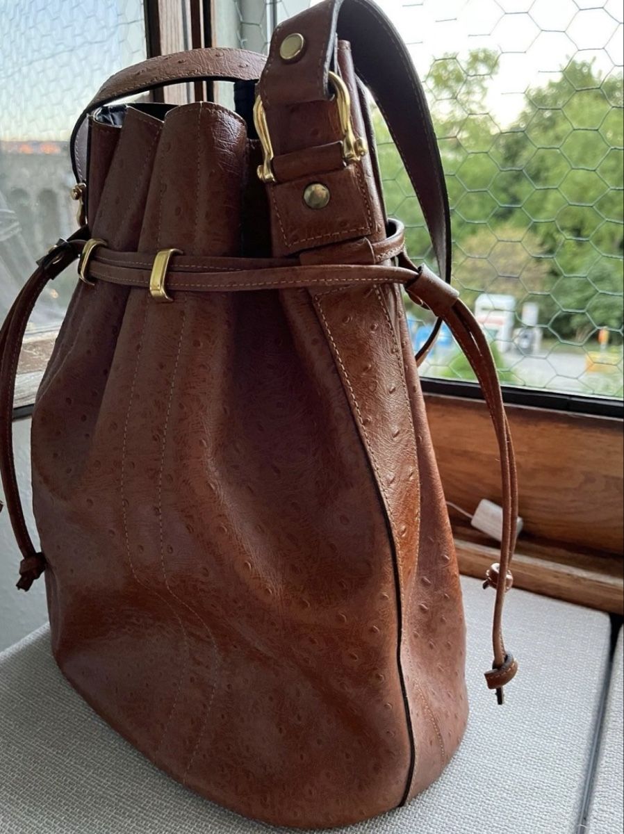 Taschen für Damen: Sac seau vintage brun camel – Gebraucht aus Genève von mar_mkc7 2