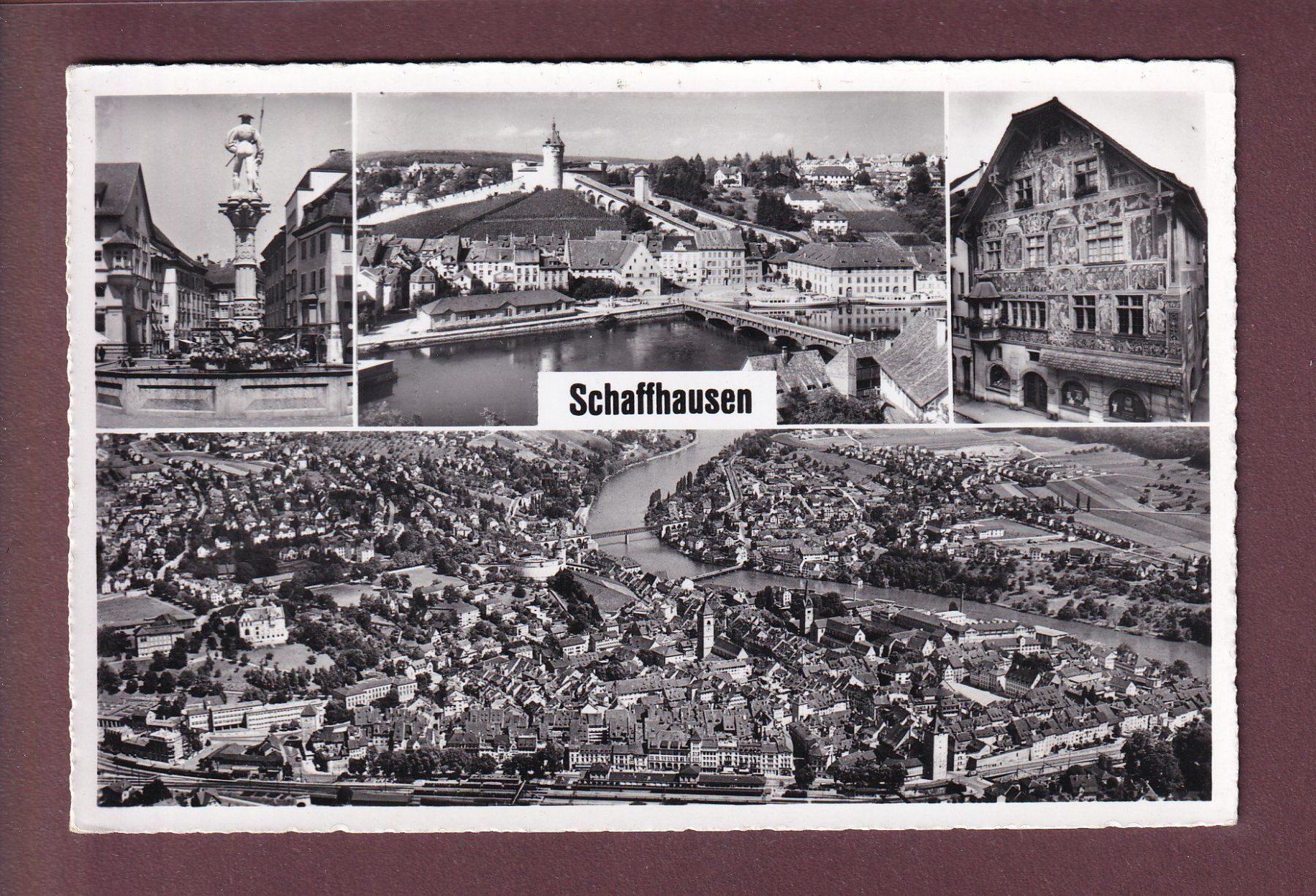 Ansichtskarten: SCHAFFHAUSEN - 4 images – Gebraucht aus Pully von nicecards