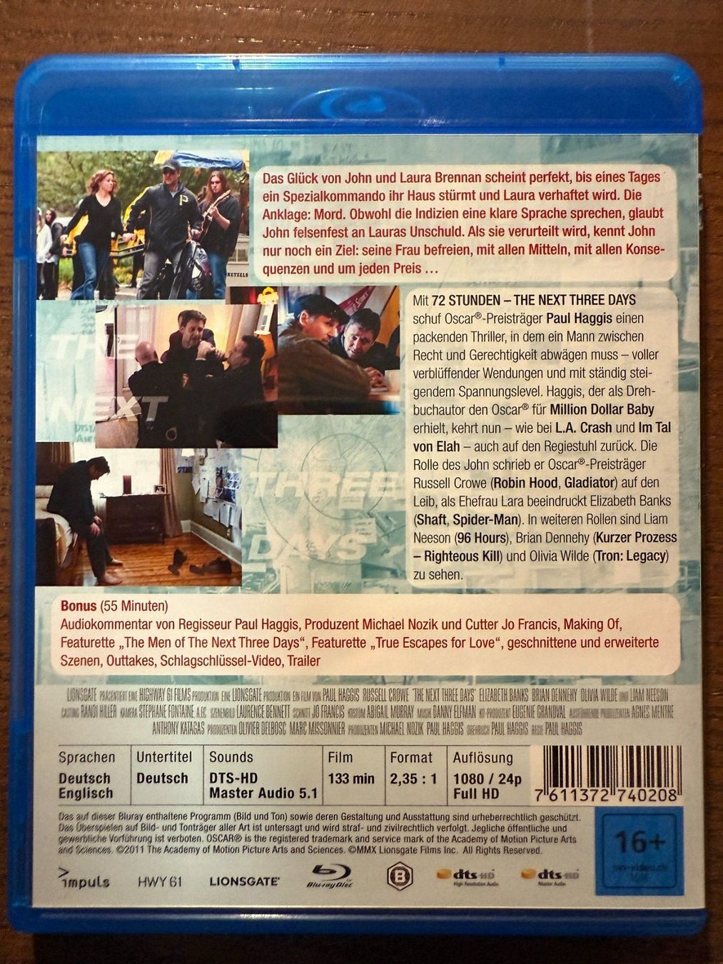 Tutti i DVDs: The Next Three Days - 72 Stunden – Usato da Zürich venduto da Blu-ray_ZH 1
