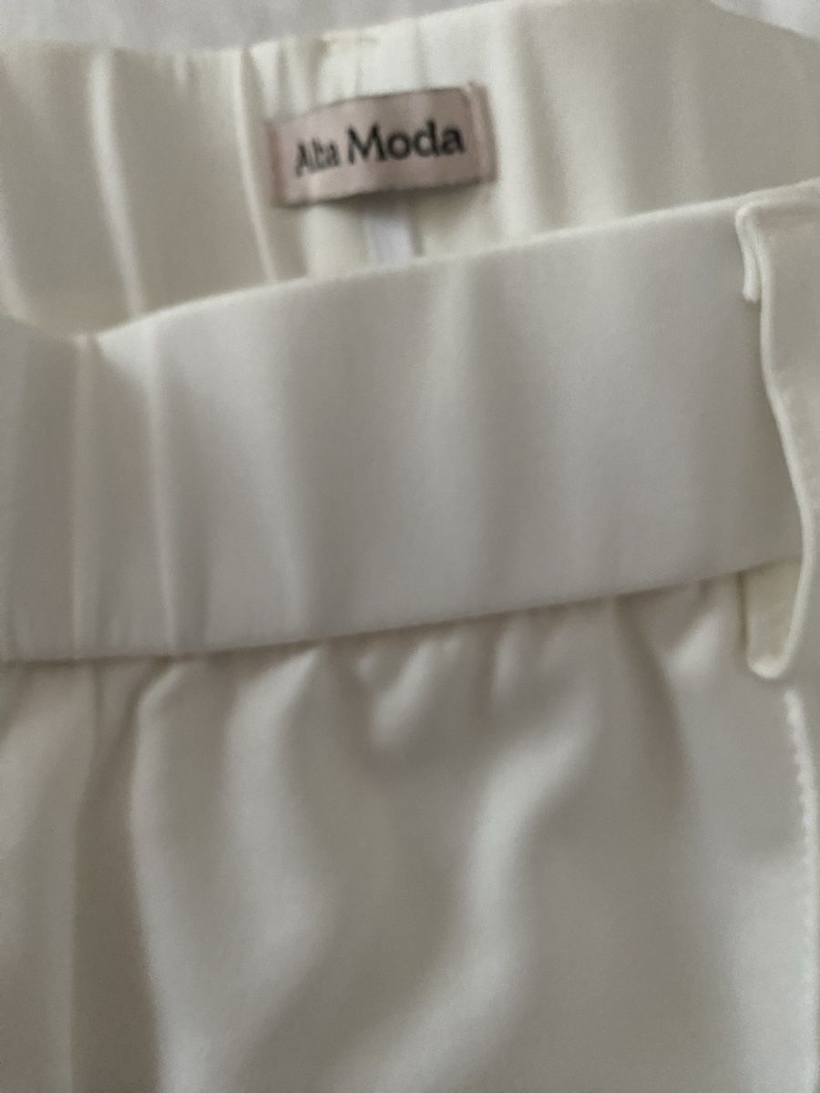 Pantaloni: Elegante weisse Stoffhose Aba Moda Gr. 38 – Usato da Döttingen venduto da ragusa52 1