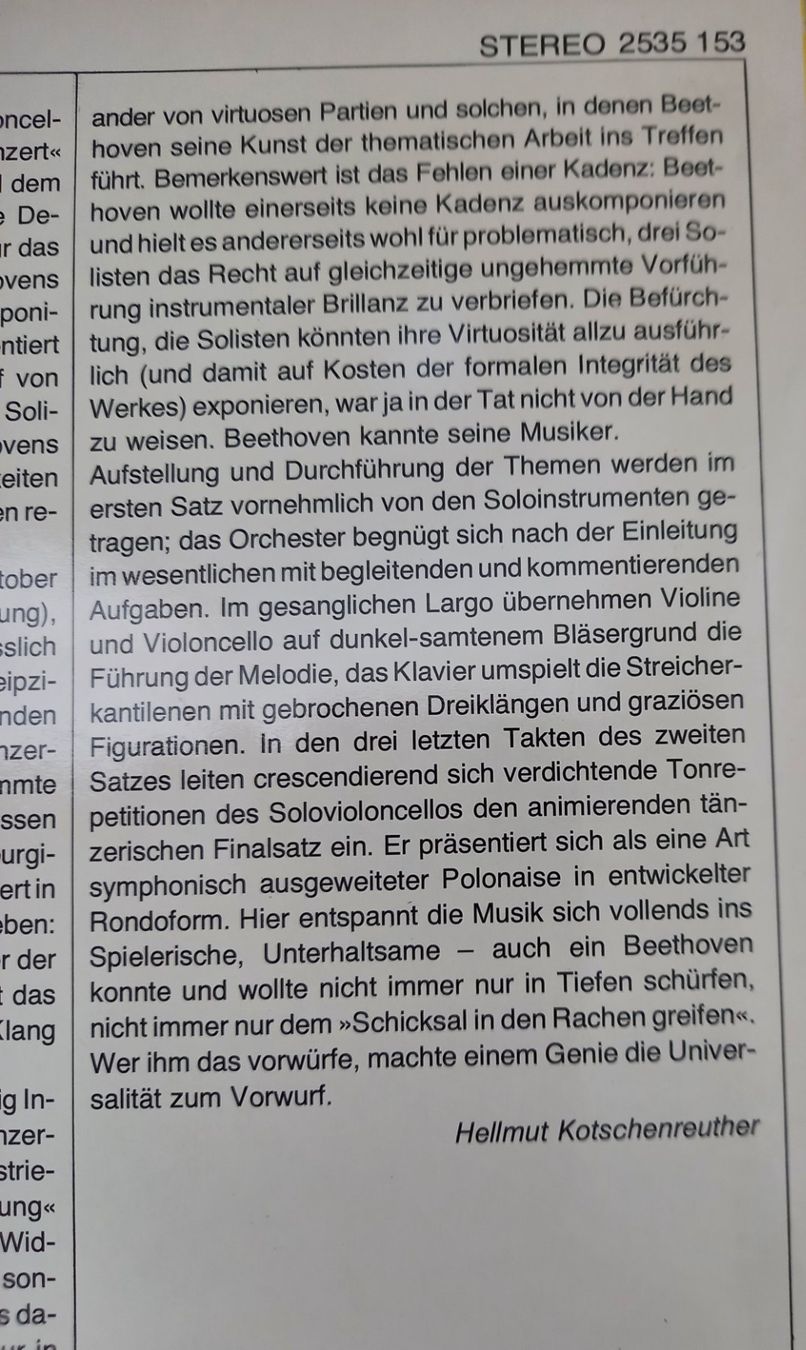 Dischi in vinile: KLASSIK-LP "Beethoven - TRIPELKONZERT" – Nuovo (secondo la descrizione) da Binningen venduto da mar_2jlr 5