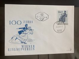 Österreich 1967 ill Ersttagsbrief 100 J Wiener Eislaufverein