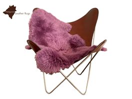 Lammfell Teppich Lila